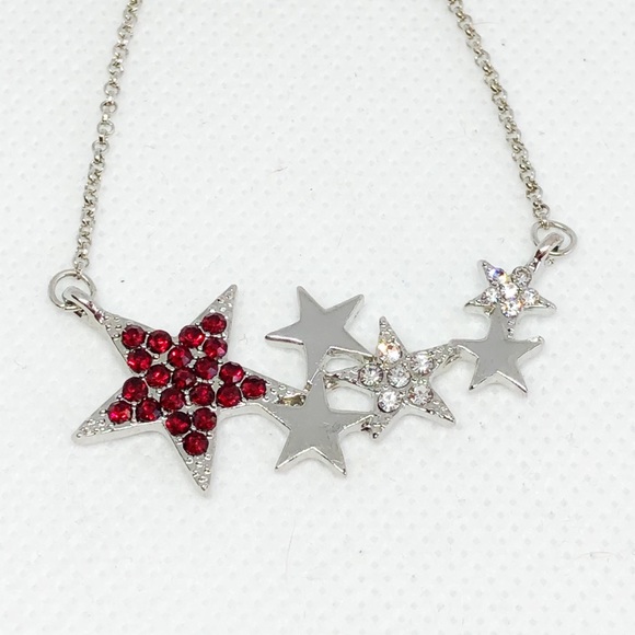 💠3 for $25💠Silver Crystal Star Necklace - Picture 2 of 8